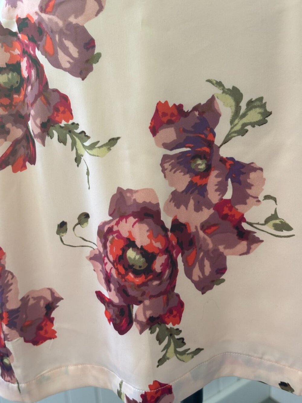 Bailey Rose Floral Mini Skirt Cream Poppy Print Size Large NWT - Picture 2 of 7